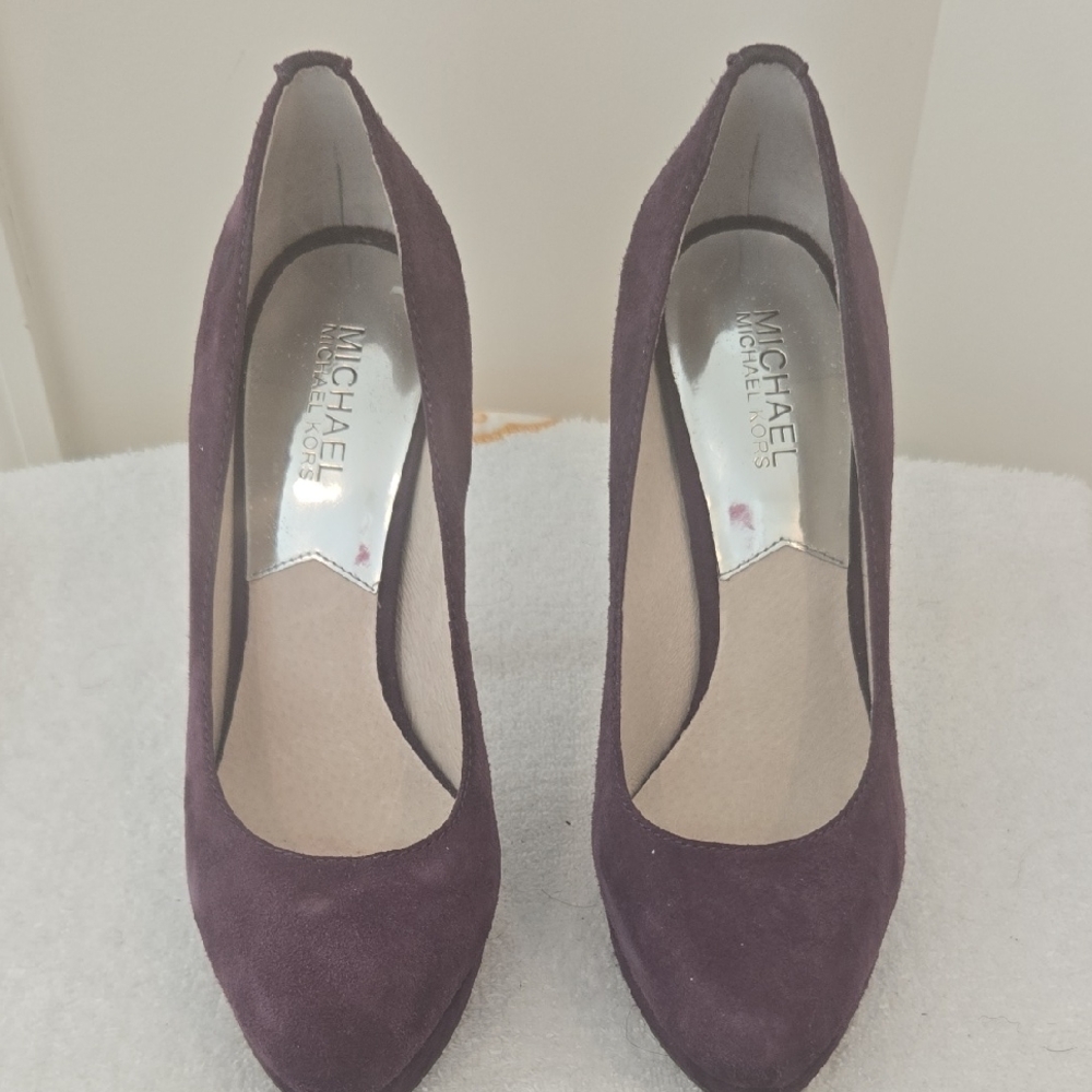 Michael Kors Deep Purple Suede Heels